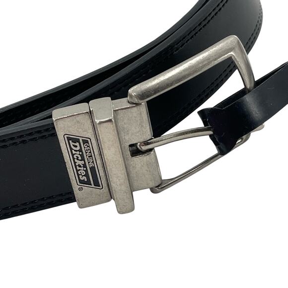 NWT Dickies Leather Classic Reversible Black Brown Everyday Belt Size 52 - Picture 2 of 6